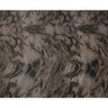 Brown Black Abstract Print Pure Silk Satin Fabric, 140 Cms Width, South Korea-D25230