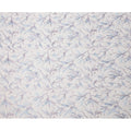 White Base Lavender and Blue Floral Leaf Embroidery Cotton Voile Fabric, 110 Cms, India-D24673