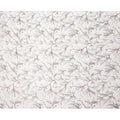 White Base with Subtle Brown and Grey Leaf Embroidery Cotton Voile Fabric, 110 Cms Width, India-D24671