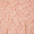 Peach Floral Motif Cotton Voile Embroidery Fabric, 110 cm Width, Made in India-D24681