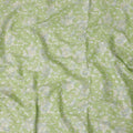 Light Green Traditional Sudanese Thobe Fabric with Soft Multicolor Floral Print, Pure Cotton Voile, 4.5 Mtrs Length, 140 Cms Width, Made in India-D26402