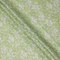 Light Green Traditional Sudanese Thobe Fabric with Soft Multicolor Floral Print, Pure Cotton Voile, 4.5 Mtrs Length, 140 Cms Width, Made in India-D26402