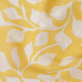 Yellow Traditional Sudanese Thobe Fabric with White Leaf Print, Pure Cotton Voile, 4.5 Mtrs Length, 140 Cms Width, Made in India-D26400
