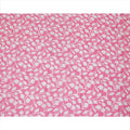 Pink Traditional Sudanese Thobe Fabric with White Leaf Print, Pure Cotton Voile, 4.5 Mtrs Length, 140 Cms Width, Made in India-D26401