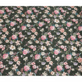 Green Floral Pure Silk Crepe Fabric 110cm - 1065366