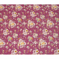 Pink Floral Pure Silk Crepe Fabric 110cm - 1065373