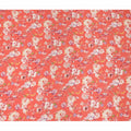 Red Floral Pure Silk Crepe Fabric 110cm - 1065397