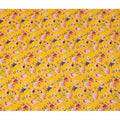 Yellow Floral Pure Silk Crepe Fabric 110cm - 1065564