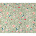 Green Floral Pure Silk Crepe Fabric 110cm - 1066035