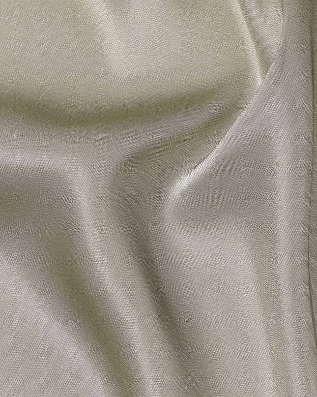 Olive Premium Pure Silk Lame Fabric 110 Cms Width, France-D25459