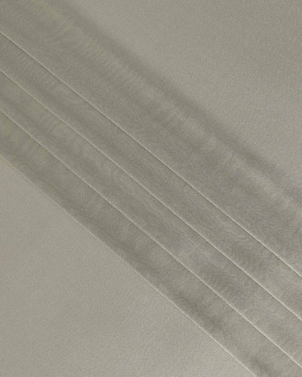 Olive Premium Pure Silk Lame Fabric 110 Cms Width, France-D25459