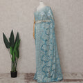 Powder Blue French Chantilly Lace Saree