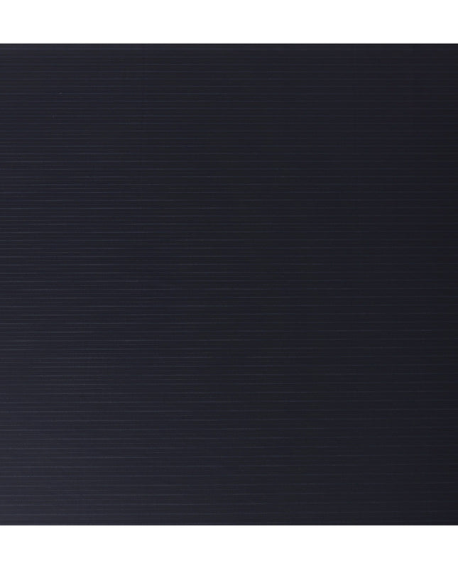 Navy Blue Pinstripe Super Fine All Wool Suiting Fabric, 150 cm Width, 4.0 Mtrs Piece, Premium Italian Tailoring Cloth, Made in Italy-D26798