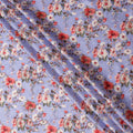 قماش فيسكوز بتصميم زهور متعدد الألوان أرجواني، عرض 110 سم، الهند - D24801