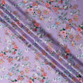 Lavender Purple Bouquet Silk Satin Fabric