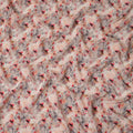 Blush Pink Floral Viscose Crepe Fabric