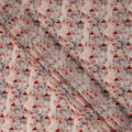 Blush Pink Floral Viscose Crepe Fabric