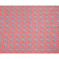 Coral Pink Floral Printed Viscose Crepe Fabric, 110 Cms Width, India-D24804