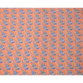 Peach Orange Floral Printed Viscose Crepe Fabric, 110 Cms Width, India-D24806