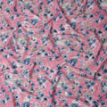 Bubblegum Pink Floral Cotton Voile Fabric 110cm