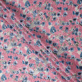 Bubblegum Pink Floral Cotton Voile Fabric 110cm