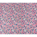 Bubblegum Pink Floral Cotton Voile Fabric 110cm