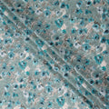 Seafoam Green Floral Cotton Voile Fabric 110cm