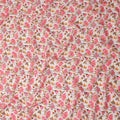 Flamingo Pink Floral Cotton Voile Fabric 110cm