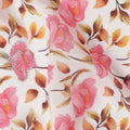 Flamingo Pink Floral Cotton Voile Fabric 110cm
