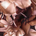 Brown Floral Abstract Print on Premium Pure Italian Silk Satin Fabric, 140 Cms Width, Italy-D24771