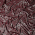 Red Self Design Crepe Fabric 140cm