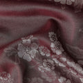 Red Self Design Crepe Fabric 140cm