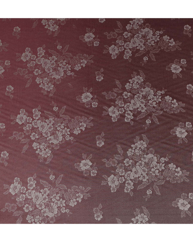 Red Self Design Crepe Fabric 140cm