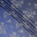 Blue Self Design Crepe Fabric 140cm