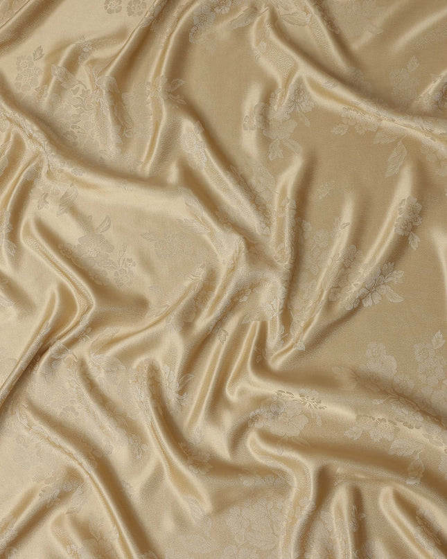 Gold Self Design Crepe Fabric 140cm