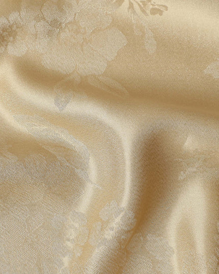 Gold Self Design Crepe Fabric 140cm