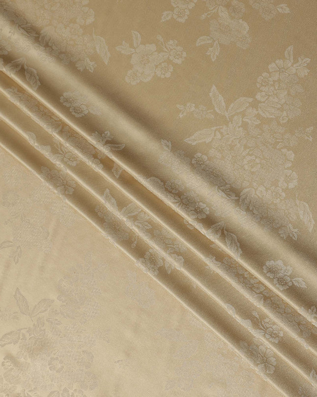 Gold Self Design Crepe Fabric 140cm