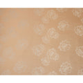 Peach Pure Silk Satin Fabric with Floral Metallic Finish, 140 Cms Width, South Korea-D25345