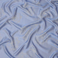Blue Pure Silk Satin Fabric with Floral Jacquard Design, 140 Cms Width, South Korea-D25353