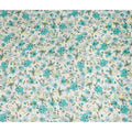 White Teal Watercolor Floral Printed Viscose Crepe Fabric Soft Lightweight Botanical Flower Print Dressmaking Sewing Craft Fabric 110 Cms Width Made In India-D28345