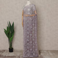 Lavender Lilac Premium French Chantilly Lace Saree with Stone Work – 5.5 Meters Fabric Length, Width 110 cm, Imported from France  & Blouse Not Included-D26591 Regal Fabrics