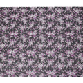 Black & Purple Cotton Voile Traditional Sudanese Thobe with Floral Print, 4.5 Mtrs Piece, Width 140 Cms, Made in India-D26463