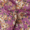 Purple Cotton Voile Traditional Sudanese Thobe with Floral Print, 4.5 Mtrs Piece, Width 140 Cms, Made in India-D26465