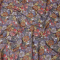 Multicolor Floral Printed Somali Cotton Voile Dirac Fabric, 3.5 Mtrs Piece, 140 cm Width, Made in India-D26663