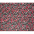 Red Multi-Color Floral Printed Somali Cotton Voile Dirac Fabric, 3.5 Mtrs Piece, 140 cm Width, Made in India-D26661