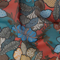 Multicolor Cotton Voile Traditional Sudanese Thobe with Floral Print, 4.5 Mtrs Piece, Width 140 Cms, Made in India-D26459
