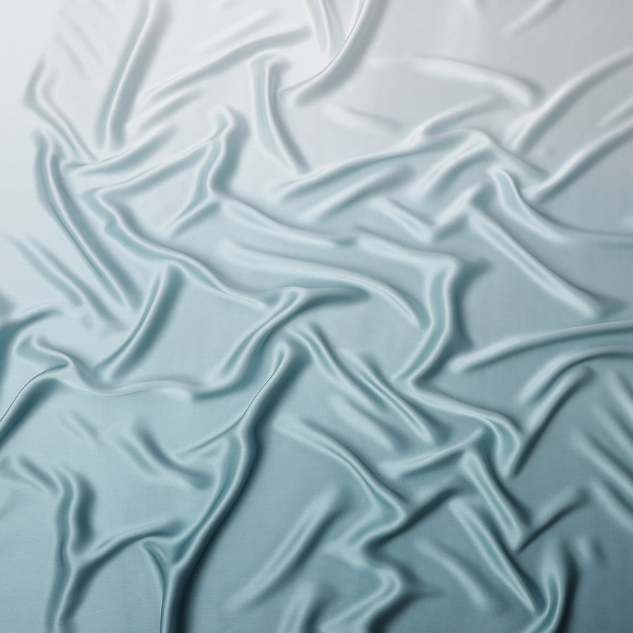 قماش ساتان حريري نقي بلون أزرق سماوي، عرض 110 سم، كوريا الجنوبية - D25215
