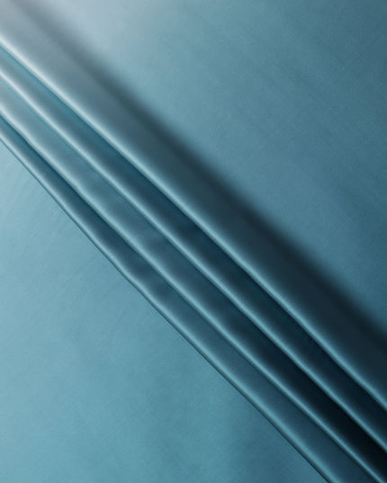 Blue Ombre Dyed Pure Silk Satin Fabric, 110 Cms Width, South Korea-D25208