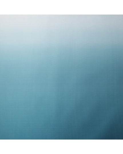 Blue Ombre Dyed Pure Silk Satin Fabric, 110 Cms Width, South Korea-D25208
