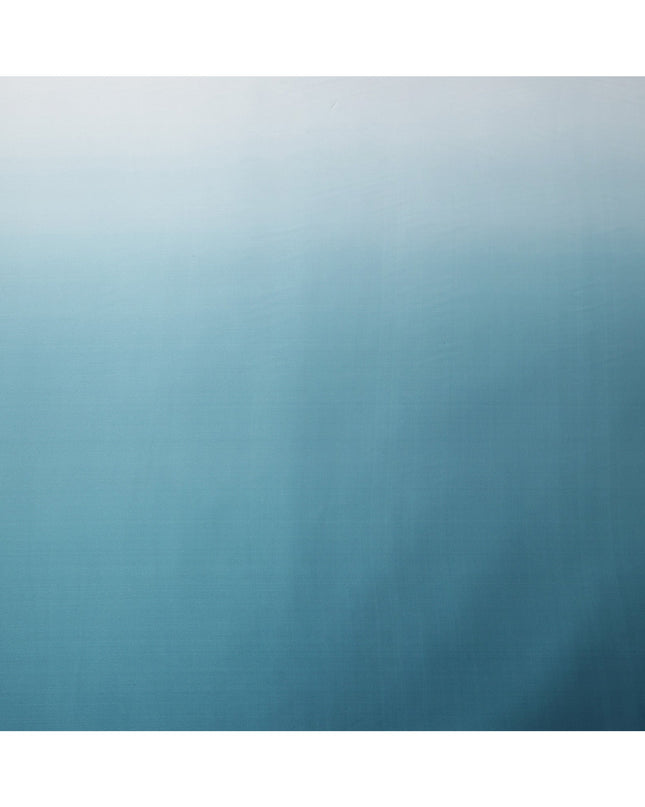 Blue Ombre Dyed Pure Silk Satin Fabric, 110 Cms Width, South Korea-D25208